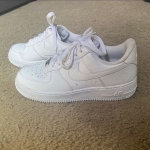White Nike Air Force 1s, Womens 7.5,